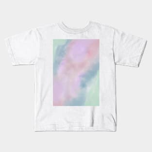 Pastel tie dye design pattern patchwork Kids T-Shirt